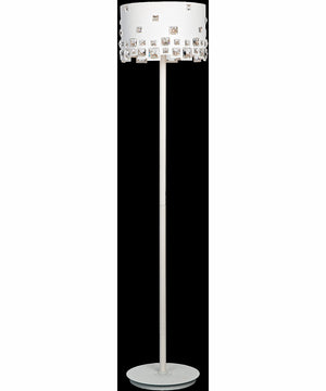 Isabella 3-Light Floor Lamp White/Crystal Decorations