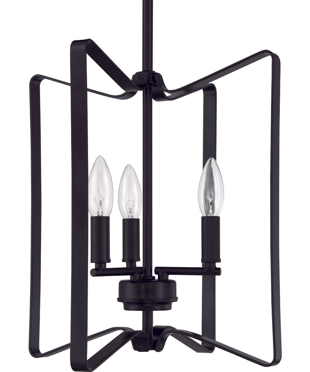 Shayna 3-Light Foyer Flat Black