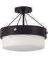 Oak Street 2-Light Semi Flush Flat Black