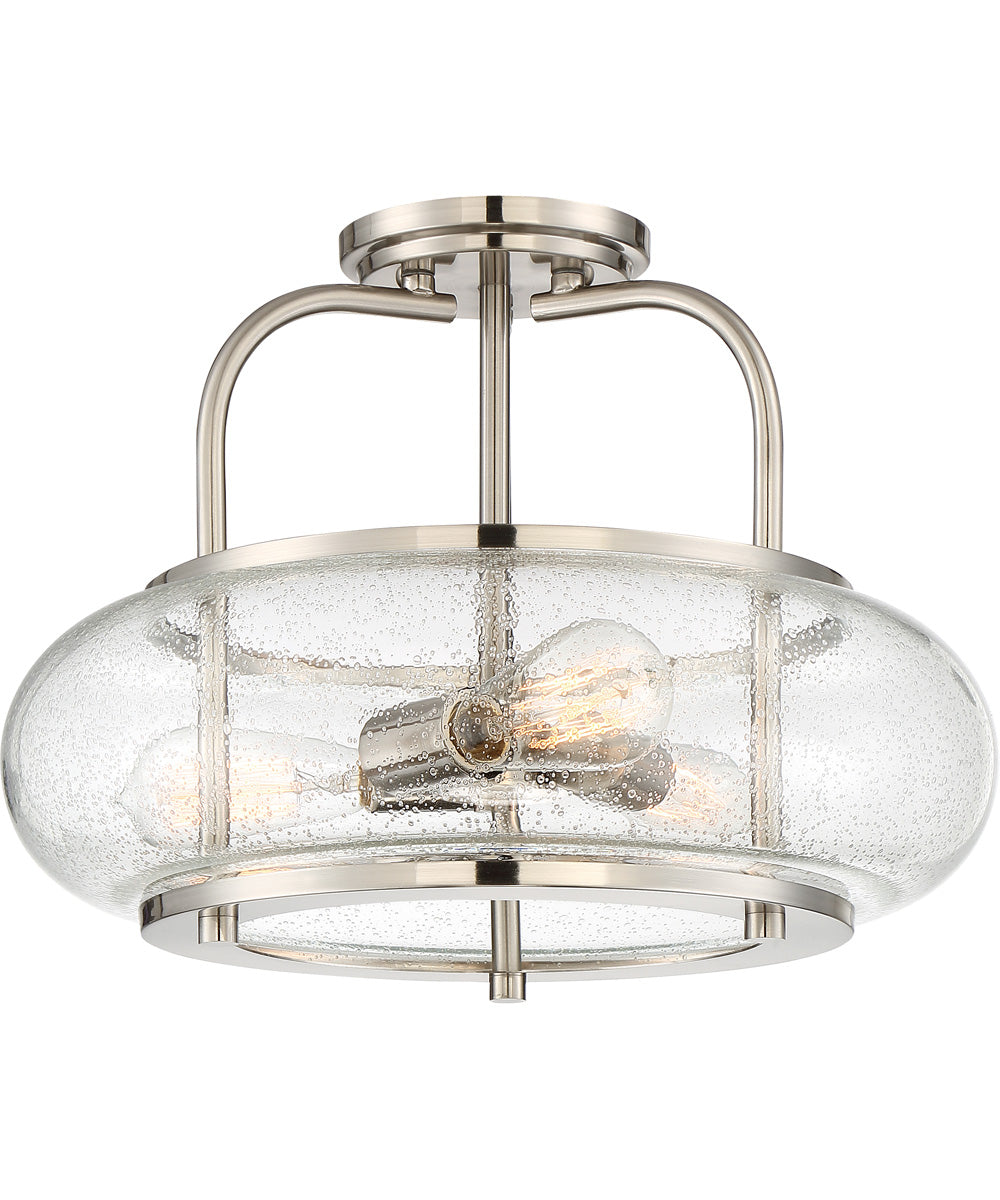 Trilogy Large 3-light Semi Flush Mount Brushed Nickel