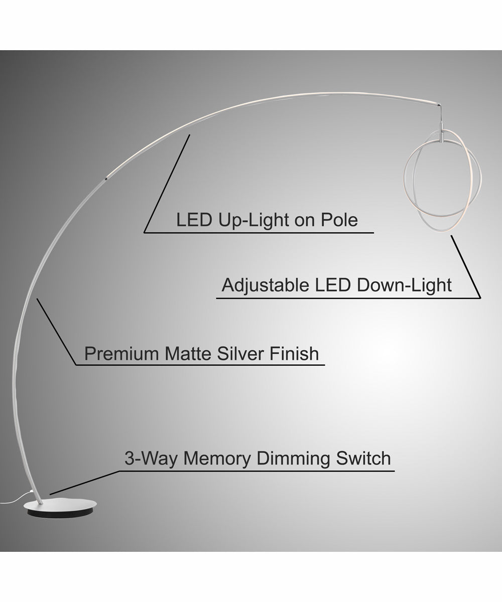 Monita Led Arch Lamp Silver