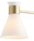 Beldar 4-light Bath Vanity Light Aged Brass w/ Gloss Opal