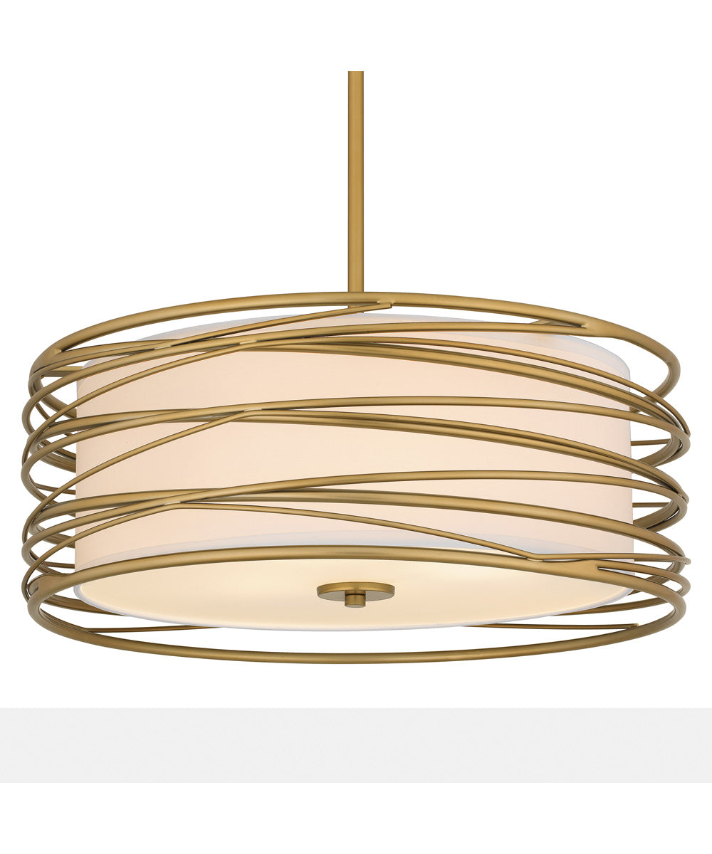 Spiral 3-light Pendant Light Gold
