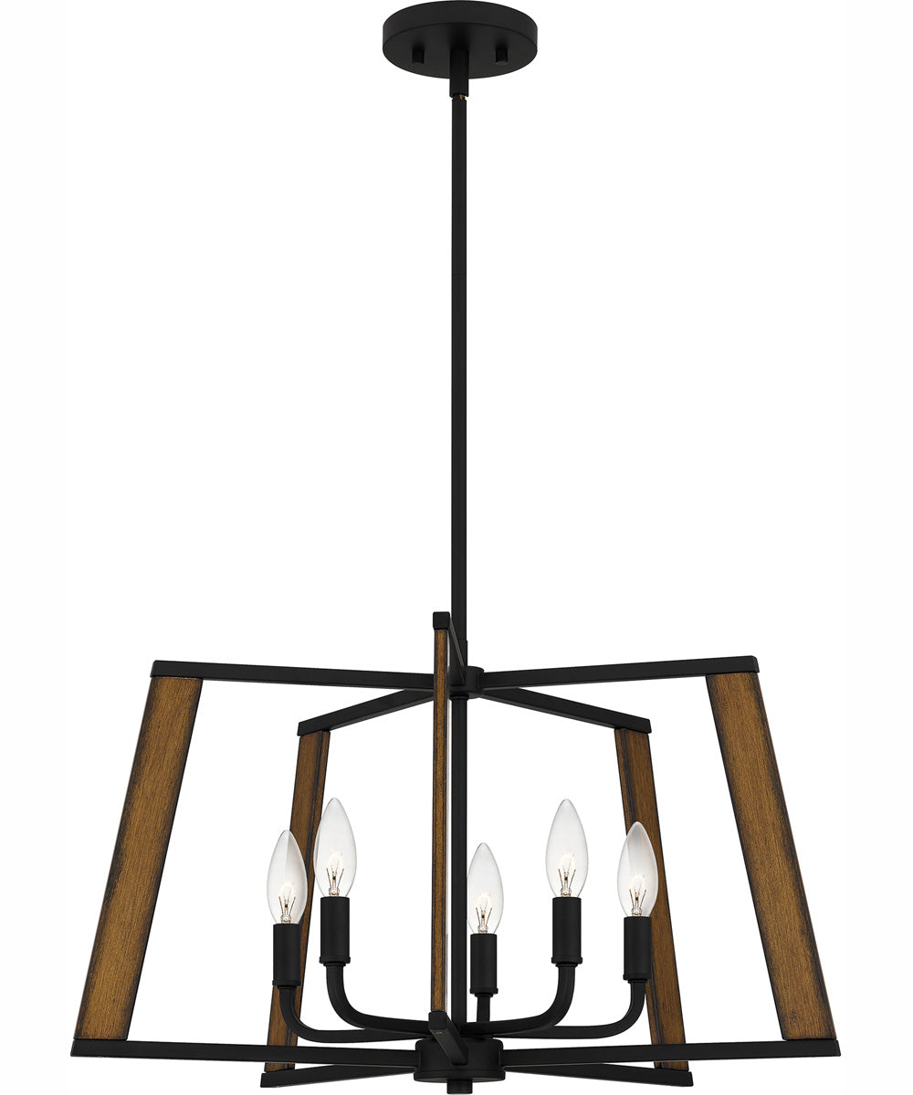 Mayline 5-light Pendant Matte Black