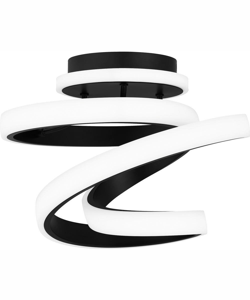 Aviva Medium Semi Flush Mount Matte Black