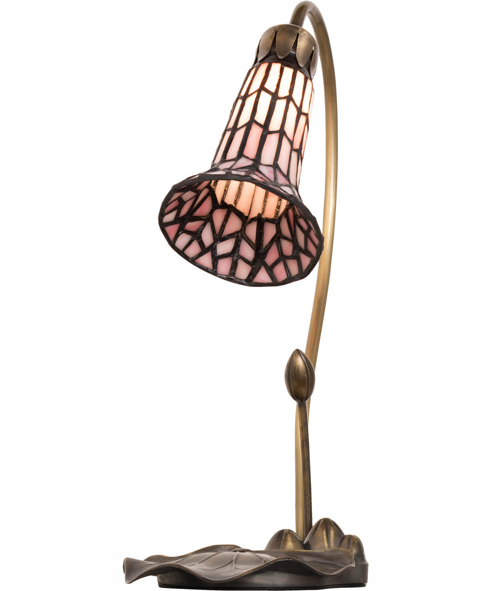 16" High Stained Glass Pond Lily Accent Lamp