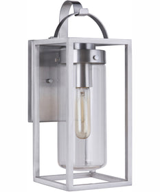Neo 1-Light Outdoor Wall Lantern Satin Aluminum