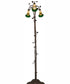 58" High Stained Glass Pond Lily 3 Light Floor Lamp