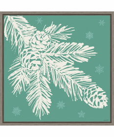 Framed Seasonal Shades VI by Anne Tavoletti Canvas Wall Art Print (22  W x 22  H), Sylvie Greywash Frame