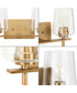 Calais 2-Light New Traditional Clear Glass Bath Vanity Light Vintage Brass