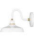 1-Light Small Gooseneck Outdoor Barn Light in Gloss White