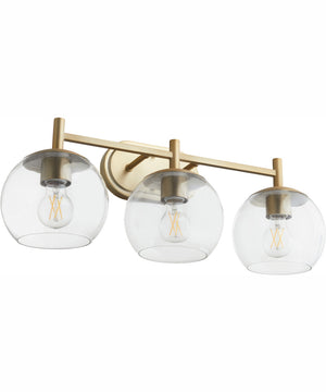 Lyon 3-light Bath Vanity Light Aged Brass