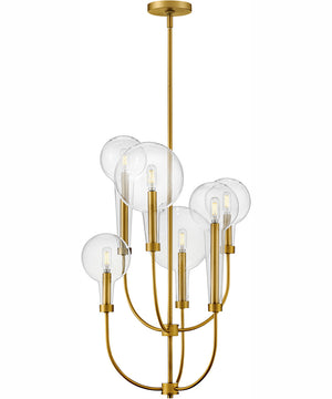 Alchemy 6-Light Medium Multi Tier in Lacquered Brass