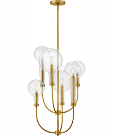 Alchemy 6-Light Medium Multi Tier in Lacquered Brass