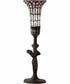 15" High Stained Glass Pond Lily Nouveau Lady Accent Lamp