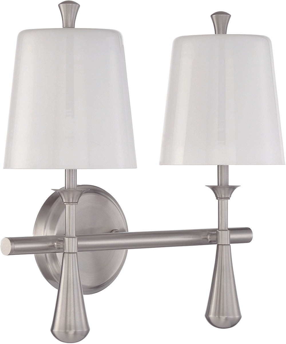 Palmer 2-Light Vanity Brushed Polished Nickel
