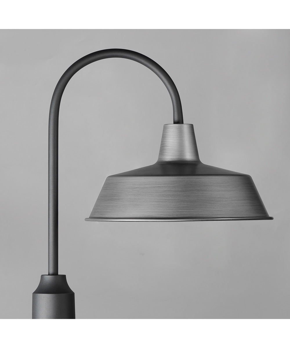 Pier M 1-Light Post Lantern Weathered Zinc/Black
