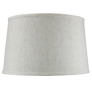 16"W x 10"H Shallow Drum Hard Back Lamp Shade Textured Oatmeal