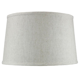 16"W x 10"H Shallow Drum Hard Back Lamp Shade Textured Oatmeal