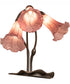 16" High Lavender Pond Lily Tiffany Pond Lily 3 Light Accent Lamp