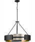 Lowery 5-Light Matte Black/Aged Silver Leaf Industrial Luxe Pendant Matte Black