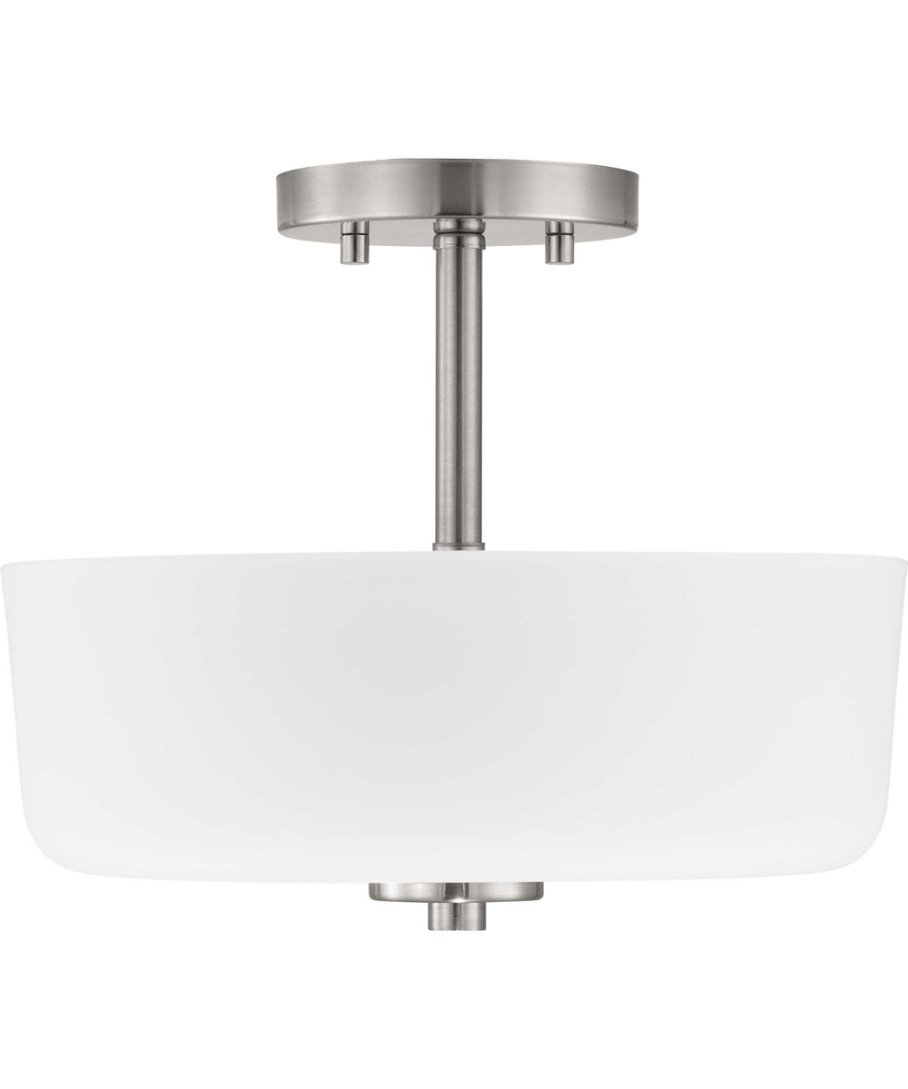 Tobin 2-Light 12-1/4" Semi-Flush Convertible Brushed Nickel