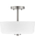 Tobin 2-Light 12-1/4" Semi-Flush Convertible Brushed Nickel