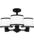 Kylen Extra Large 3-light Semi Flush Mount Matte Black