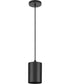 5"  Outdoor Aluminum Cylinder Cord-Mount Hanging Light Black