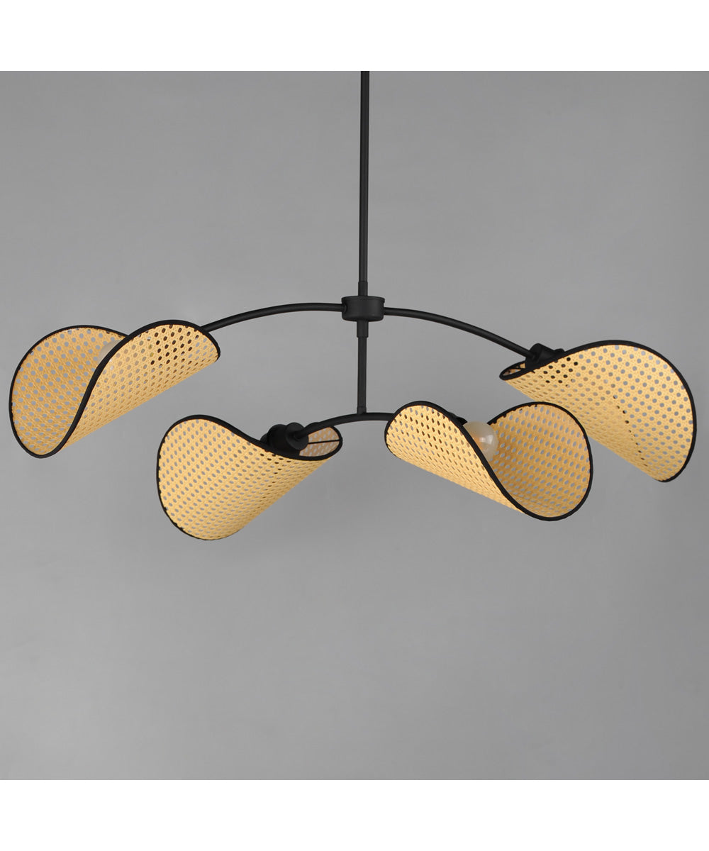 Bonnet 4-Light Chandelier Black