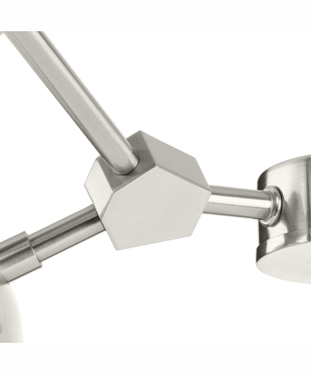 Haas 4-Light Mid-Century Modern Chandelier Brushed Nickel