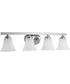 Adorn 4-Light Etched Glass Traditional Bath Vanity Light Polished Chrome