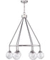 Que 6-Light Chandelier Chrome