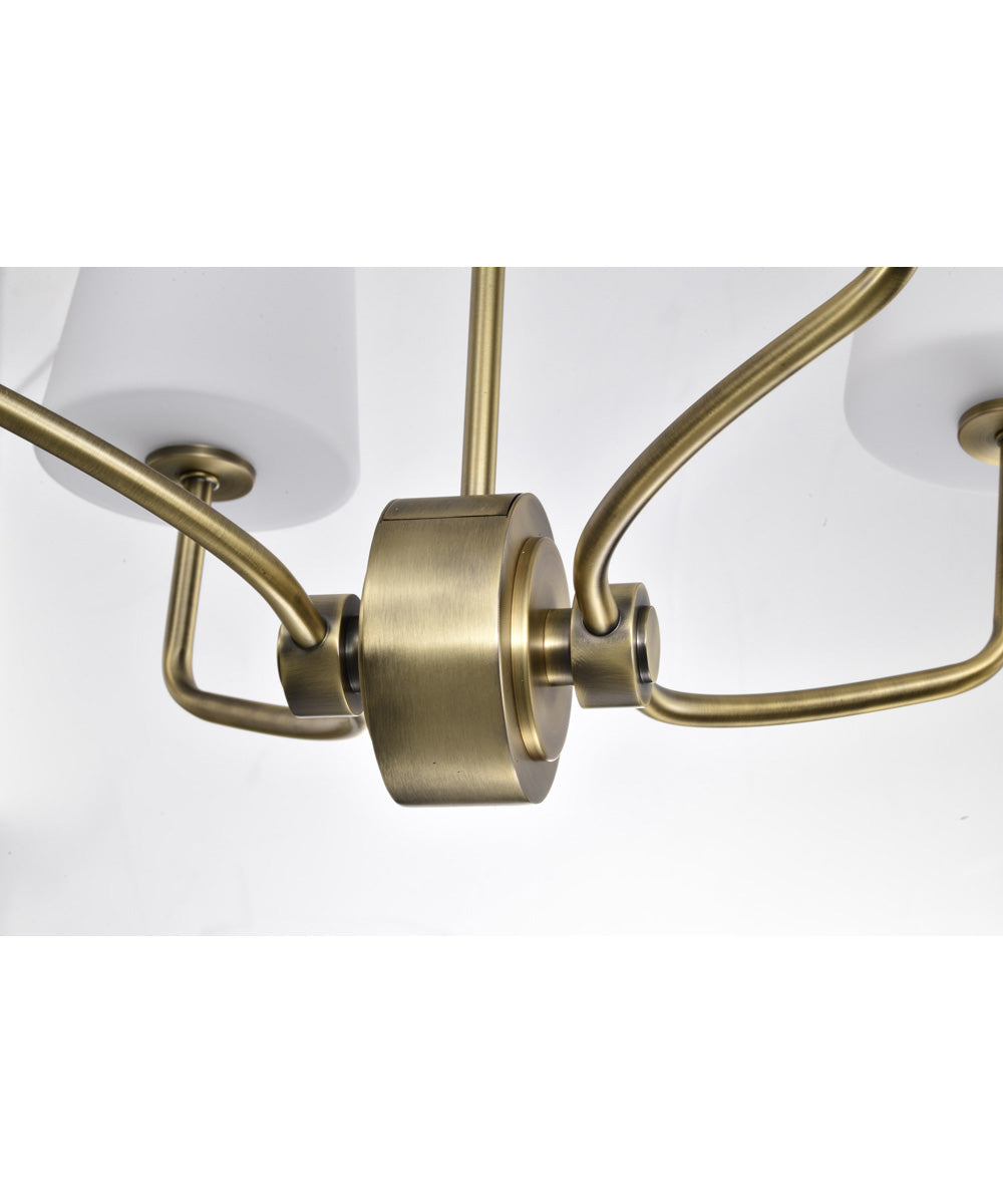 Cordello 4-Light Chandelier Vintage Brass