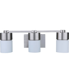 District 3-Light Vanity Brushed Polished Nickel