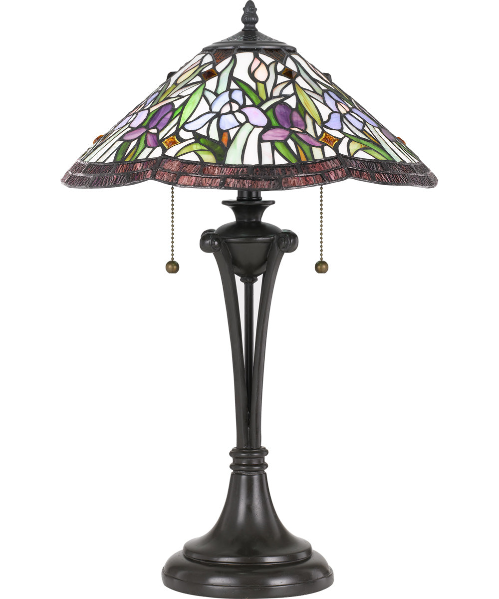 White Valley Small 2-light Table Lamp Vintage Bronze