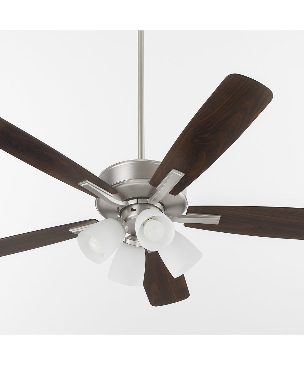 52" Ovation 4-light LED Ceiling Fan Satin Nickel