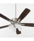 52" Ovation 4-light LED Ceiling Fan Satin Nickel