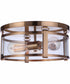Elliot 3-Light Flush Mount Satin Brass