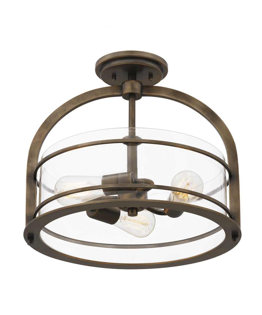 Toscana 3-light Semi Flush Mount Statuary Bronze