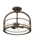 Toscana 3-light Semi Flush Mount Statuary Bronze