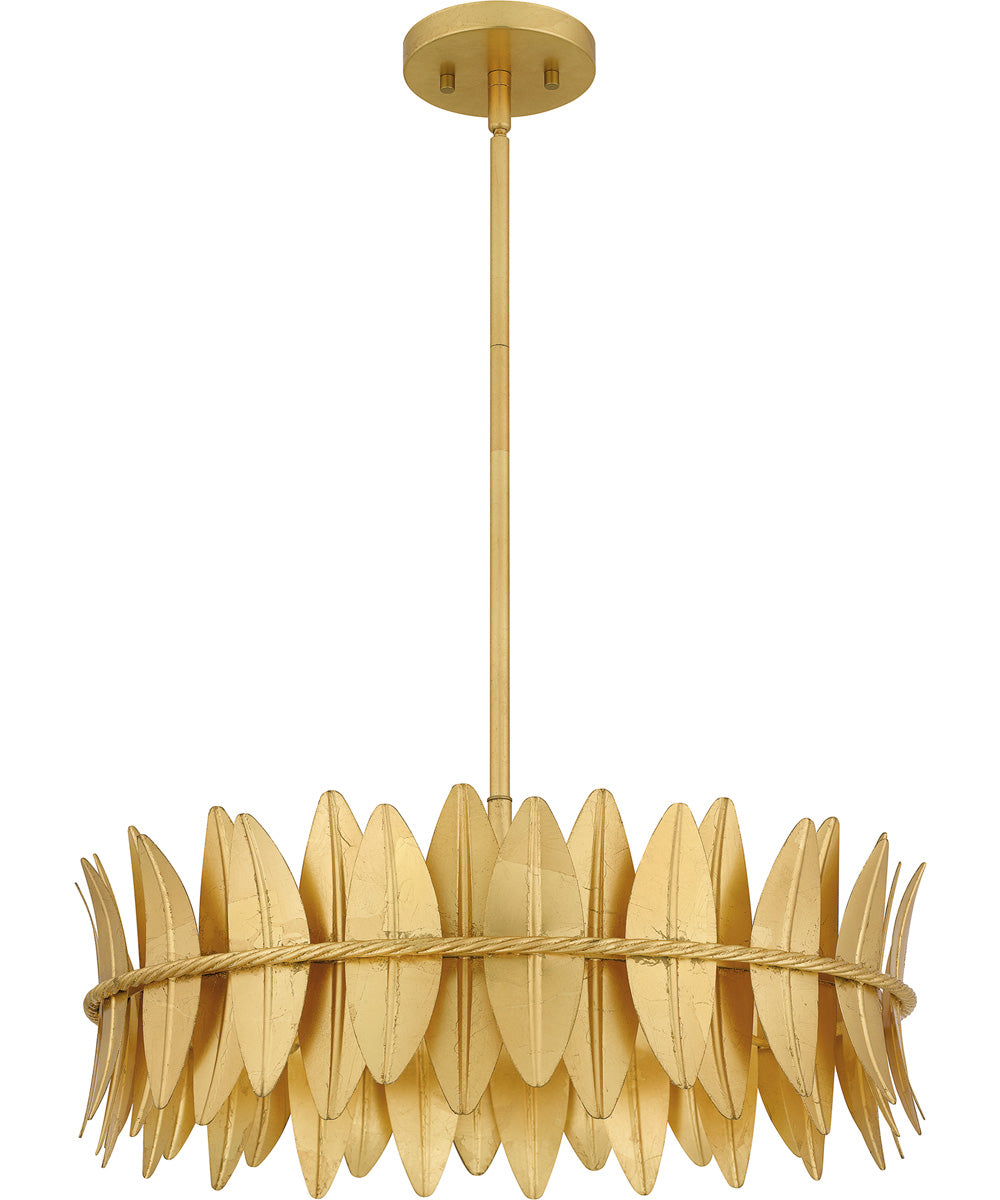 Liza 4-light Pendant Gold Leaf