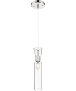 14"H Spyglass 1-Light Pendant Polished Nickel