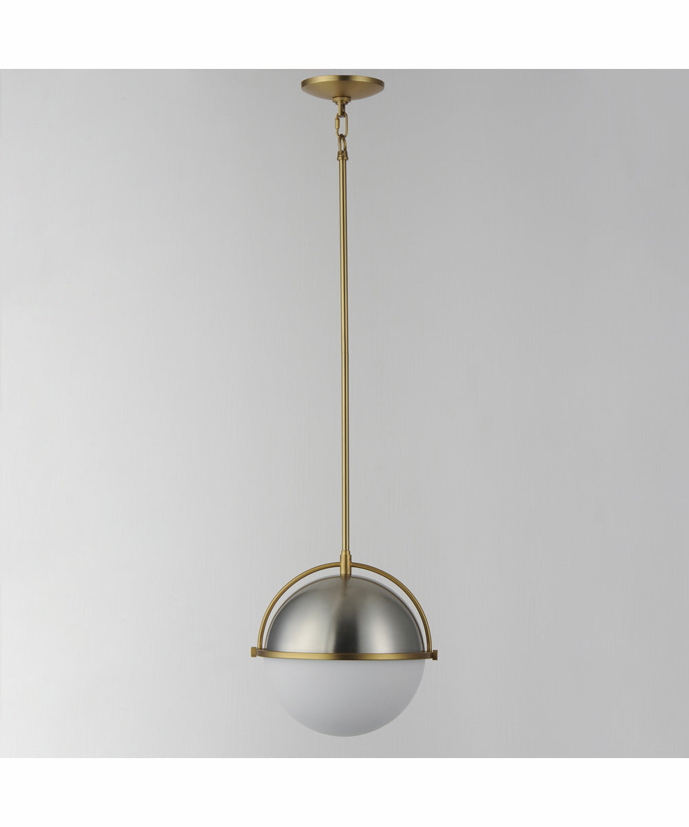 Duke 12 inch Single Pendant Satin Nickel / Satin Brass