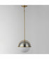 Duke 12 inch Single Pendant Satin Nickel / Satin Brass