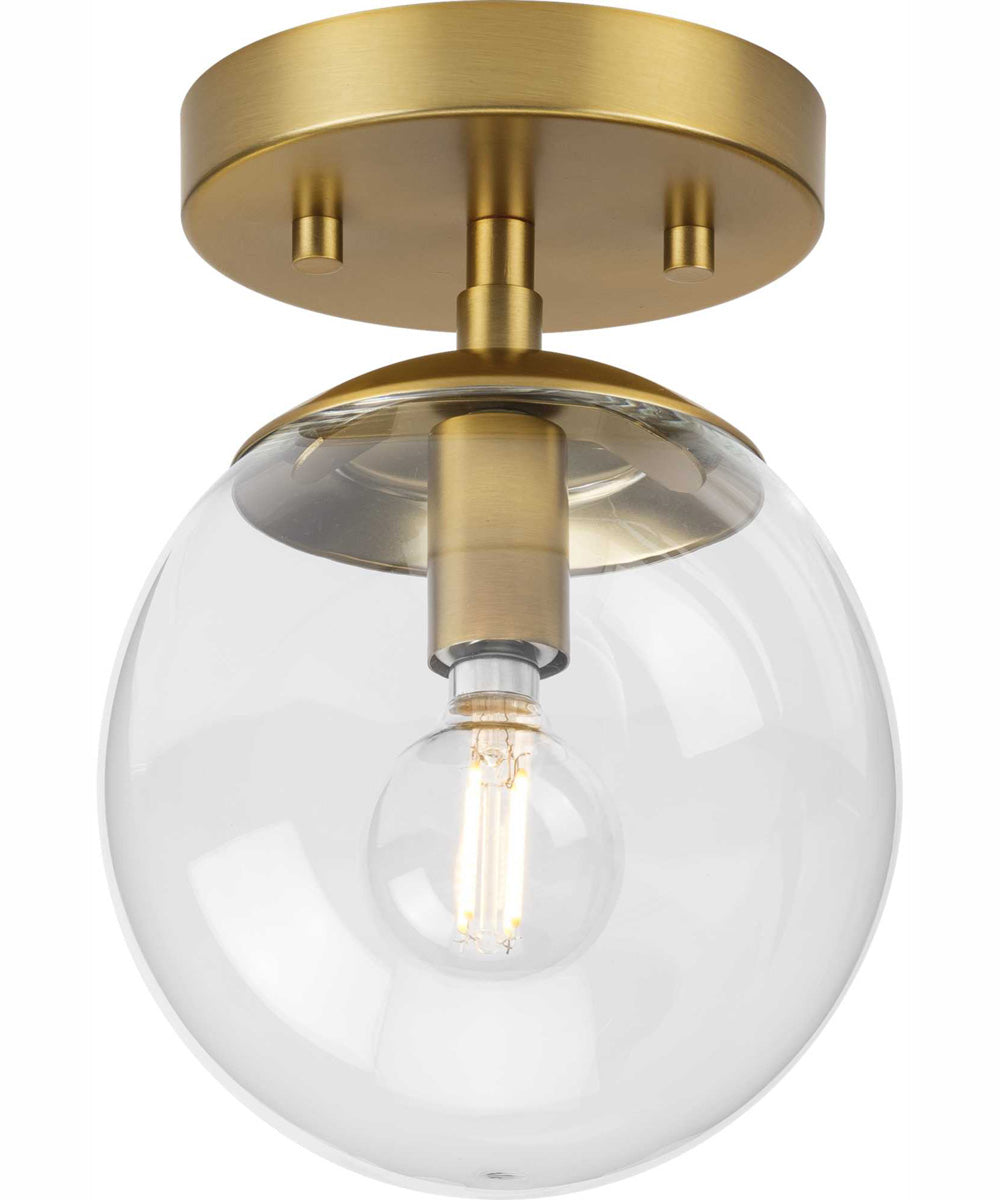 Atwell 1-Light Mid-Century Modern Semi-Flush Mount Brushed Bronze