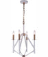 The Reserve 4-Light Foyer Matte White / Satin Brass