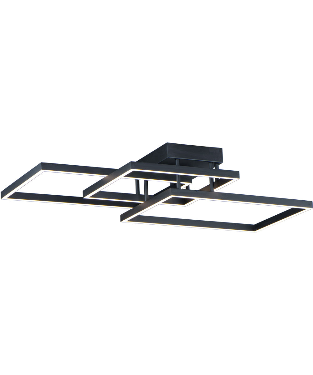 36"W Traverse LED Flush Mount Black