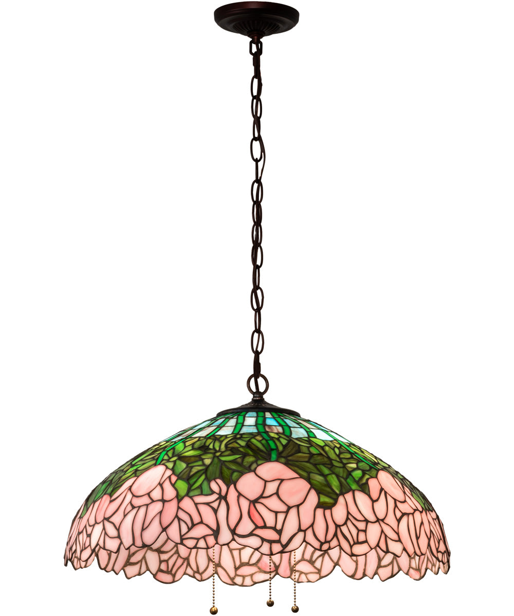 22" Wide Tiffany Cabbage Rose Pendant