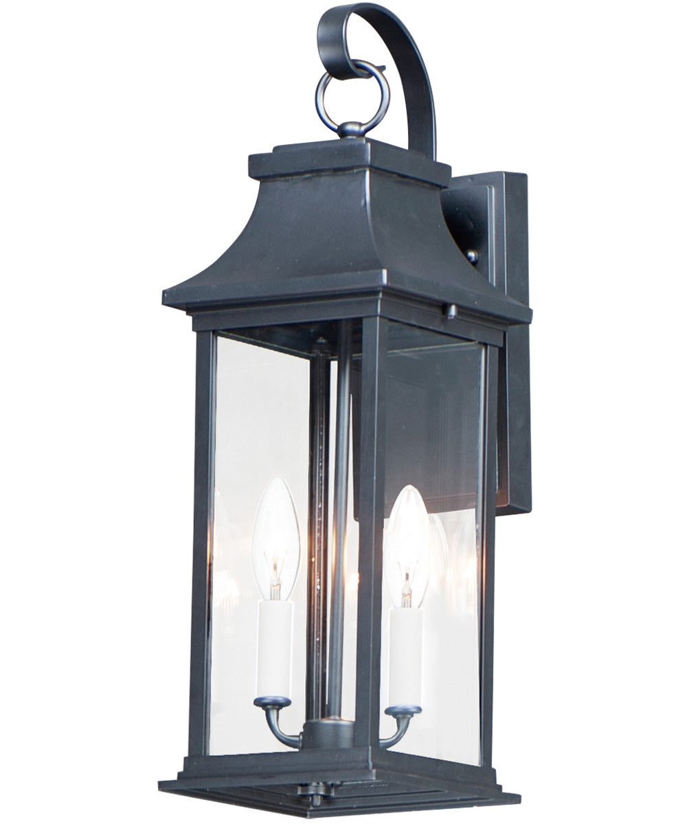 20"H Vicksburg 2-Light Medium Outdoor Wall Sconce Black